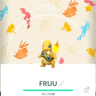 Pokemon go Shiny background costume Charmander goggles TRADE