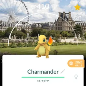 Pokemon Go - Shiny Paris Background Charmander