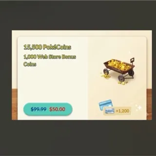 Pokemon Go ‼️15,500 coins‼️for $50