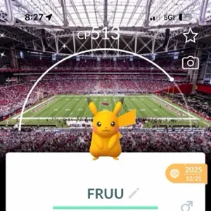Pokemon Go - Shiny NFL Arizona Cardinals Pikachu (XL MALE)