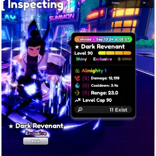 SHINY DARK REVENANT ALMIGHTY - ANIME DEFENDER