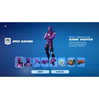 Xbox account with Dark vertex Pack + Vbucks