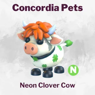 Neon Clover Cow