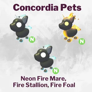 Neon Fire Mare, Fire Stallion, Fire 