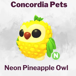 Neon Pineapple Owl