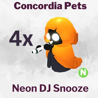 Neon DJ Snooze 4x