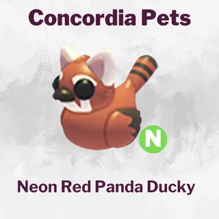 Neon Red Panda Ducky