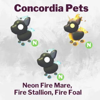 Neon Fire Mare, Fire Stallion, Fire 