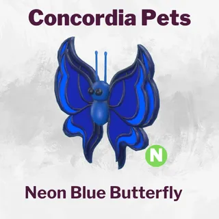 Neon Blue Butterfly