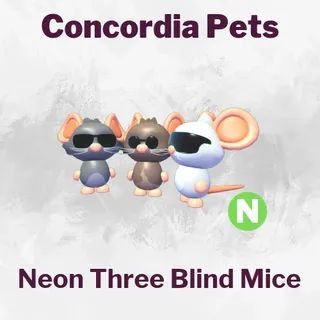 Neon Three Blind Mice