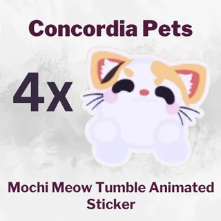 Mochi Meow Tumble Animated Sticker