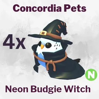 Neon Budgie Witch 4x