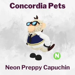 Neon Preppy Capuchin Monkey