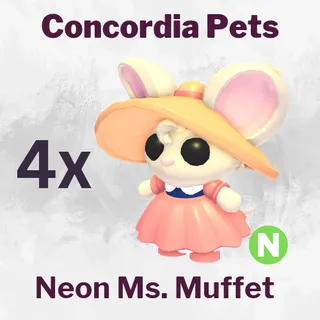 Neon Ms. Muffet x4