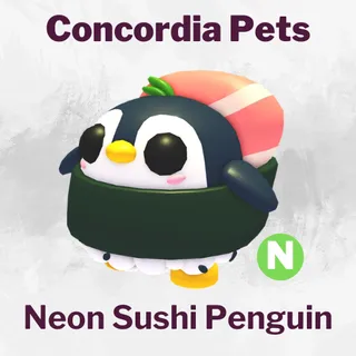 Neon Sushi Penguin