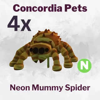 Neon Mummy Spider 4x