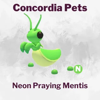 Neon Praying Mantis
