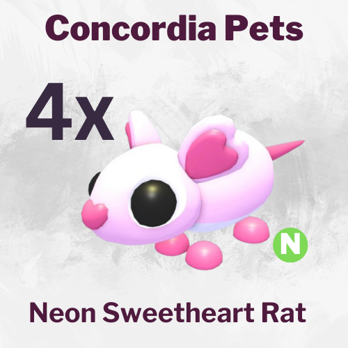 Neon Sweetheart Rat - Adopt Me Game Item - Gameflip