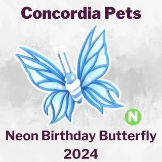 Neon Birthday Butterfly 