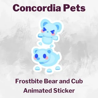 Frostbite Bear And Cub Animated Stic
