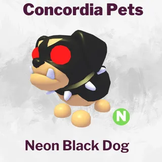 Neon Black Dog