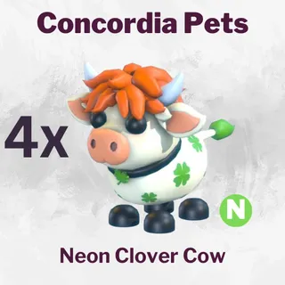 Neon Clover Cow 4x