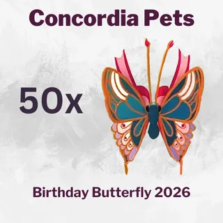 2026 Birthday Butterfly  x50
