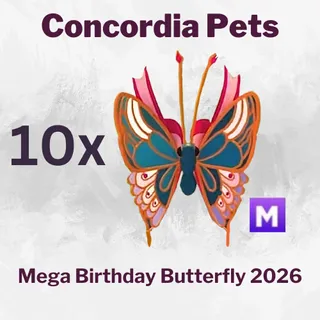 Mega 2026 Birthday Butterfly