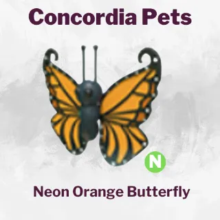 Neon Orange Butterfly