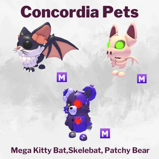 Mega Kitty Bat, Skelebat, Patchy Bea