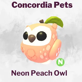 Neon Peach Owl