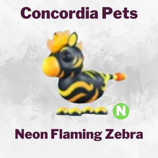 Neon Flaming Zebra