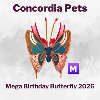Mega 2026 Birthday Butterfly