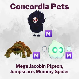 Mega Jacobin Pigeon, Jumpscare, Mummy Spider