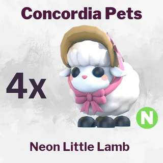 Neon Little Lamb x4