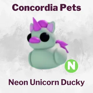 Neon Unicorn Ducky