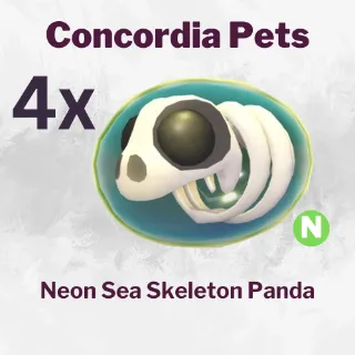 Sea Skeleton Panda Neon