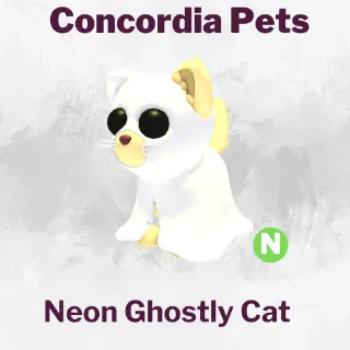 Neon Ghostly Cat