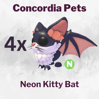 Kitty Bat Neon x4