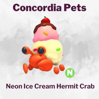Neon Ice Cream Hermit Crab