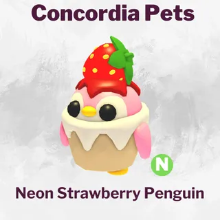 Neon Strawberry Penguin