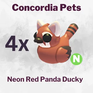 Neon Red Panda Ducky