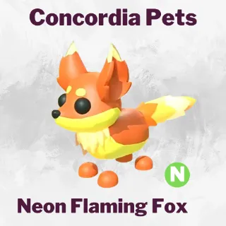 Neon Flaming Fox