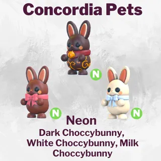 Neon Dark Choccybunny, White Choccyb