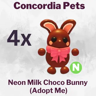 Neon Milk Choco Bunny x4