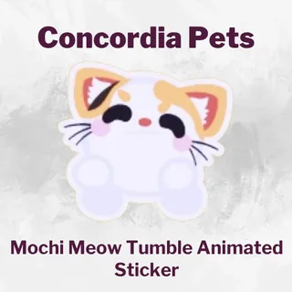 Mochi Meow Tumble Animated Sticker