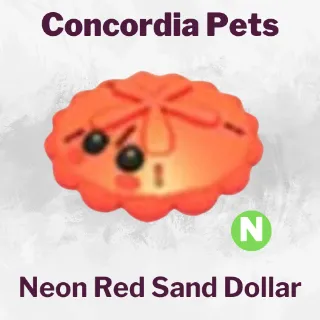 Neon Red Sand Dollar