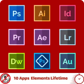 Adobe 10 Apps  Elements 2022 (Lifetime) Bundle - Preactivated not Crack Account - Instant Delivery