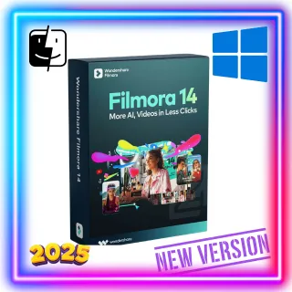 Wondershare Filmora 14 Full Version | Windows & macOS | Lifetime 