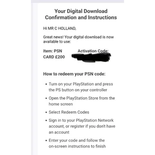 £200.00 GBP PlayStation Store